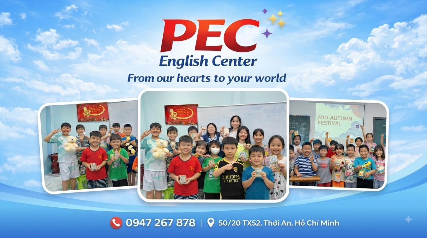 Banner PEC English Center - Hoạt động Tết Trung Thu